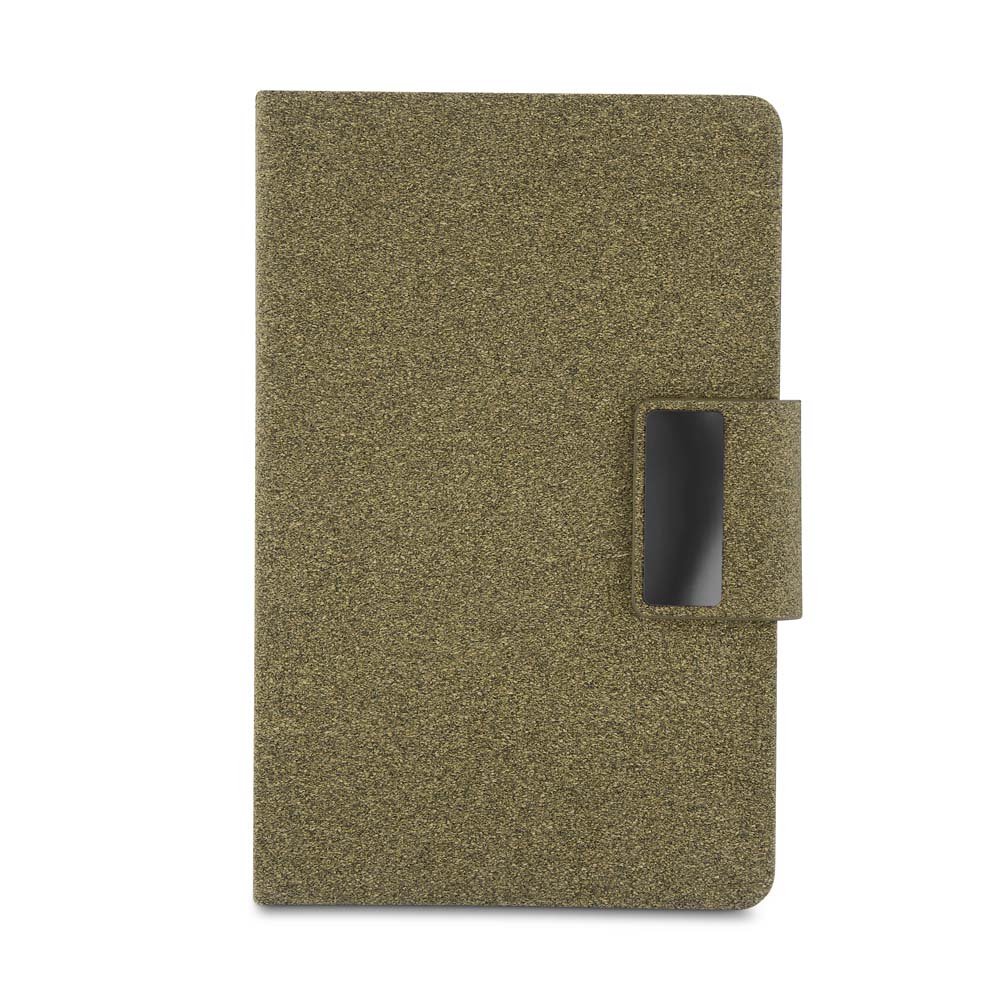 Caderno A5 em PU e fibra de café ou chá