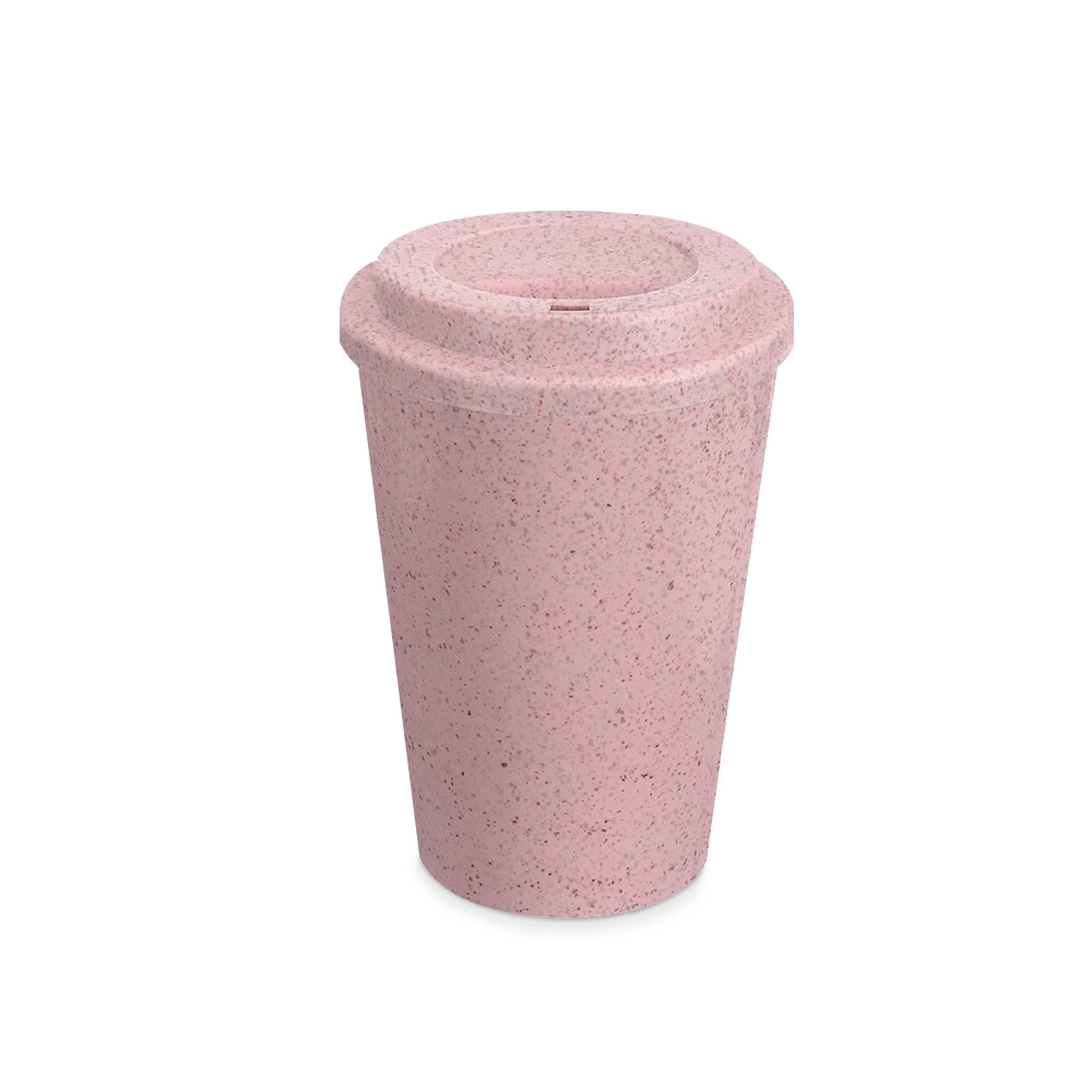 COPO FIBRA DE ARROZ C/ TAMPA 450ML
