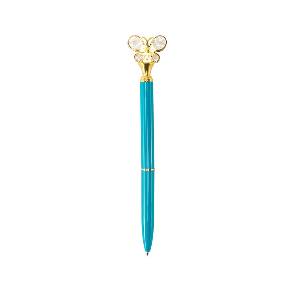 CANETA METAL BORBOLETA 