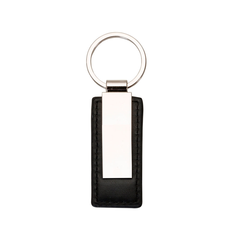 CHAVEIRO METAL COM COURO