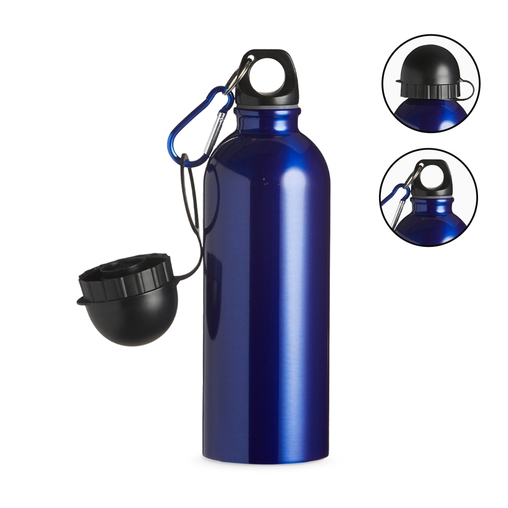 SQUEEZE INOX 500ML C/ BICO E MOSQUETÃO